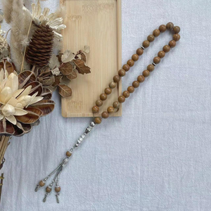 Jiojew Personalizado al por mayor TASBIH Clásico 8MM 10cm 33 Cuentas de Piedra con Vetas de Madera Rosario de Oración Diario Pulsera de Cuentas Tasbih - Product Image 4