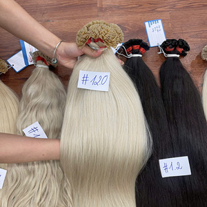 Extensiones de cabello humano vietnamita virgen con punta plana de queratina, cutícula alineada, doble trama, alta calidad, naturalmente liso. - Product Image 2