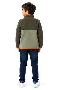 Sudadera Térmica Livster para Niños, Forrada, Transpirable, con Bloques de Color, de Polar, Cuello Alto, Manga Larga, para Invierno - Product Image 3