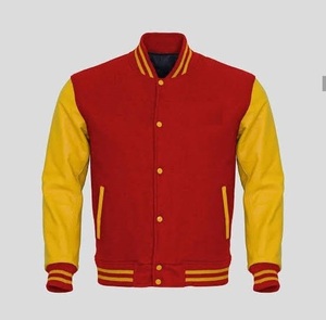 Custom PU Leather Varsity Jacket Wholesale OEM Manufacturer Supplier Wool Body Letterman Style Private <b>Label</b> Bulk Production - Product Image 2