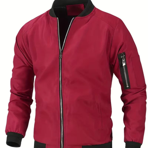 <b>Men's</b> Spring Autumn Outdoor Lightweight Casual Sports Windbreaker <b>Jacket</b> Zip up Coat with Pocket <b>Men</b> Bomber <b>Jacket</b> - Product Image 1