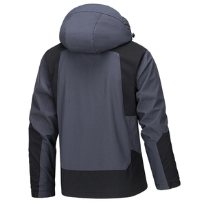 Veste matelassée à capuche pour homme, color-block, imperméable, fermeture éclair, style sportif, vêtement d'hiver, coupe classique, extérieur en polyester - Product Image 2