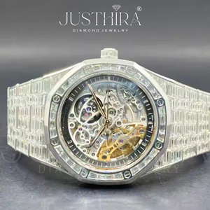 Montre en quartz avec diamant moissanite de qualité supérieure, best-seller, bijou de mode, étanche, cadeau pour homme, disponible en grande quantité - Product Image 2