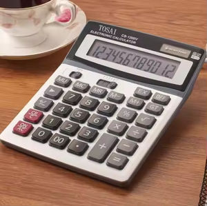 Calculadora de Escritorio de Plástico con Batería, Función de Calendario, Multifuncional, Pantalla de 12 Dígitos - Product Image 2