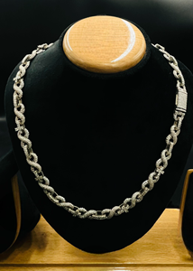 <b>Iced</b> Out Cuban Link <b>Chain</b> Necklace 925 Sterling Silver Moissanite Diamond Look Hip Hop Statement <b>Chain</b> Gift - Product Image 3