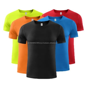 Venta al por mayor de poliéster cómodo suave transpirable barato hombres y mujeres Camiseta deportiva de secado rápido en blanco se puede personalizar el logotipo - Product Image 4