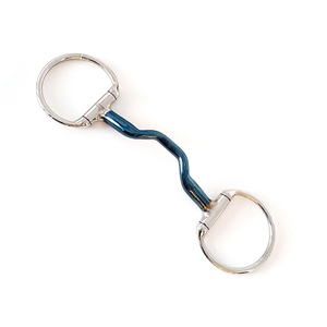 Bocado de caballo de acero inoxidable de alta calidad, personalizable, con diseño Eggbutt y portes, mejillas lisas, contacto cómodo y alivio para la lengua - Product Image 2