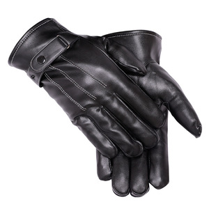 Gants de vélo en cuir jaune respirants avec doublure thermique en microfibre, longueur poignet, pour le cyclisme, les sports et l'usage quotidien au printemps - Product Image 1