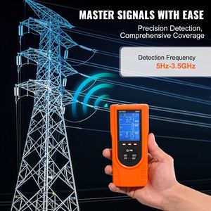 Misuratore EMF Digitale Portatile 3-in-1 Ricaricabile con Display LCD 5Hz 3.5GHz, Rilevatore di Radiazioni Elettromagnetiche, Tester Portatile EF M - Product Image 3