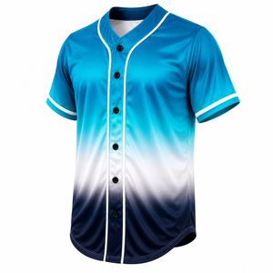 เสื้อเบสบอล OEM แบบเปล่า แขนสั้น คอวี สีพื้น ผ้าโพลีเอสเตอร์ตาข่ายคุณภาพพรีเมียม ยืดหยุ่นได้ ชุดกีฬา ขายส่ง - Product Image 5