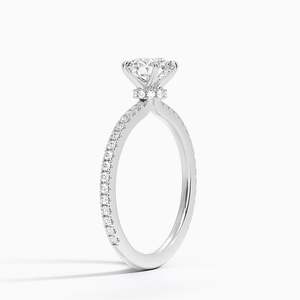 BOJ <b>Ring</b> 048 Round Cut 925 <b>Silver</b> Demi Three Quarter Coverage Diamond <b>Ring</b> 2ct D Color VVS1 Moissanite GRA Certified Low Price - Product Image 2