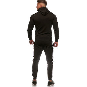 ชุดเซ็ตแทรคสูทสตรีทแวร์ลายทางสำหรับผู้ชาย สไตล์วินเทจ ล้างสีแบบแอซิดวอช เสื้อสเวตเชิ้ต กางเกงสเวตแพนท์ขายาว ชุดออกกำลังกายสำหรับฤดูใบไม้ผลิและฤดูใบไม้ร่วง - Product Image 3