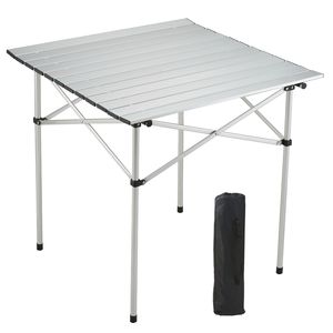 Tavolo da Campeggio Pieghevole in Alluminio Ultra Leggero, Tavolino Portatile da Esterno con Base Compatta Stile Legno, Borsa per il Trasporto - Product Image 1