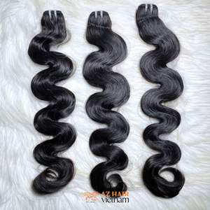 AZ Hair Company Extensions de cheveux humains vietnamiens de haute qualité 100% Body Wave en trame de couleur noire - Product Image 3