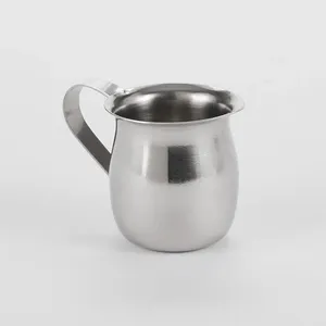 Pichet à lait en acier inoxydable en gros, petite carafe de service avec poignée pour café, thé, sauce, hôtel, restaurant - Product Image 1
