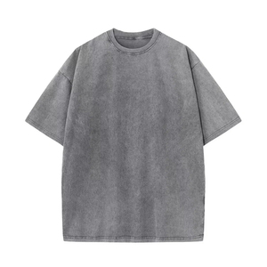 Camiseta Oversize de Algodón Pesado con Estampado Gráfico y Lavado Ácido, Estilo Urbano, Personalizada OEM para Venta al por Mayor - Product Image 1