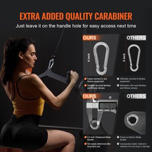 Accessorio per Lat Pulldown, Barra a V per Macchina a Cavi, Barra per Tricipiti per Allenamento della Schiena, Impugnatura Rivestita in Gomma per Palestra - Product Image 4