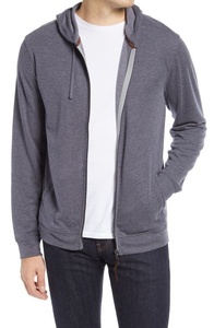Sweat à capuche Hip Hop pour homme, 100% coton, doublure polaire lavée, fermeture éclair, gaufré, coupe oversize, logo personnalisé, imperméable - Product Image 5