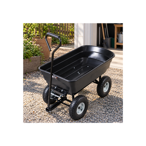 7.0 Cu Ft <b>Heavy</b> <b>Duty</b> Poly <b>Trolley</b> 300kg Capacity 10 Inch Wheels <b>Heavy</b> <b>Duty</b> Garden Cart Utility Wagon For Landscaping ODGGAR027 - Product Image 1