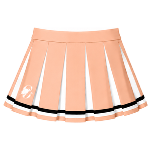 Ensemble d'uniforme de cheerleading Peach : Haut sans manches à col en V et jupe plissée – Tenue de sport pour compétition de danse et performance d'équipe athlétique - Product Image 5