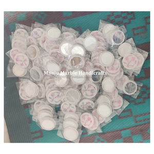 Incroyable conception de fleurs et art floral miroir incrusté de marbre de qualité fait à la main avec nacre pour l'article de décoration de la maison - Product Image 5