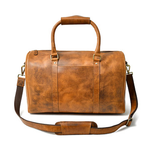 Nouveautés : Sacs de Voyage Vintage de Luxe pour Hommes, Sac Polochon en Cuir Véritable pour Week-end, Sac de Voyage en Cuir Authentique pour Homme - Product Image 6