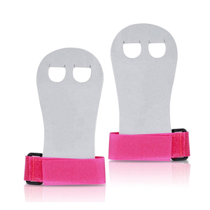 Protège-poignets de gymnastique réglables en EVA rose à 2 trous avec fermeture auto-agrippante pour l'entraînement de force et la musculation - Product Image 1