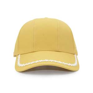 Gorra de Béisbol R*ND R*ANDE Amarilla de 6 Paneles con Logotipo Bordado y Costuras Florales en el Panel Frontal, Unisex, Casual, para Primavera/Verano - Product Image 4