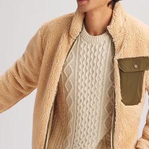 Chaquetas de lana de talla grande para hombre recién llegadas, ropa de invierno con cuello levantado personalizada a precios baratos al por mayor - Product Image 3