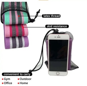 Bandes de résistance GAF pour les hanches - Conception de logo personnalisée, tissu polyester haute élasticité et durable, écologique, antidérapant, résistance moyenne pour - Product Image 2