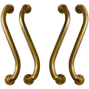 Modern Polished Stainless Steel Durable Antirust <b>Door</b> Lever Handle Long Backplate Oval Base Interior Wooden <b>Glass</b> Room Entry - Product Image 4
