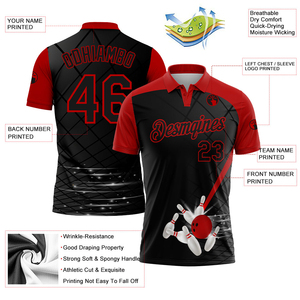 เสื้อโบว์ลิ่งชายแบบสั่งทำพิเศษ ปี 2026 ระบายอากาศได้ดี เป็นมิตรกับสิ่งแวดล้อม แห้งเร็ว สำหรับทีม  ผ้าโพลีเอสเตอร์ 100% แขนสั้น - Product Image 2