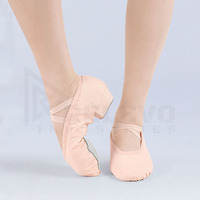 Chaussons de danse classiques en cuir véritable, souples, flexibles, à double semelle, légers, confortables, unisexes, vente en gros RELEVO
