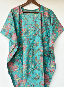 Vestido Kaftan Casual de Verano sin Mangas con Estampado Floral Tropical Digital, de Algodón, para Mujer, Islas del Pacífico Asiático - Product Image 3