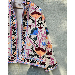 Chaqueta corta de algodón TNT Suzani para mujer, ropa exterior étnica bordada, regalo para ella, chaqueta de algodón TNT Suzani para mujer, regalo. - Product Image 3