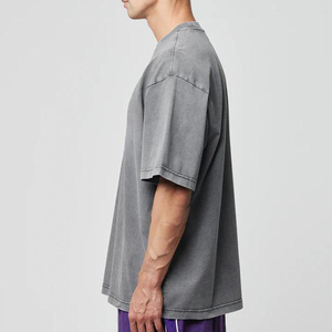 Camiseta de Hombre 100% Algodón, Talla Grande, Antiarrugas, con Estampado Desgastado, Corte Holgado y Corto, Personalizable - Product Image 1