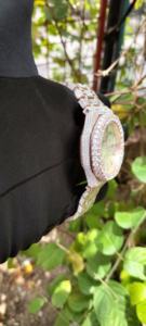 Top Selling Luxury Diamond <b>Watch</b> for Women Oval Dial Crystal Embedded Bracelet Elegant Designer Timepiece Available For Sale - Product Image 3