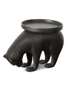 <b>Black</b> Aluminium Panda Shape <b>Candle</b> <b>Holder</b> for Home Decoration Durable <b>Metal</b> Design - Product Image 1