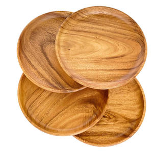Assiette de présentation en bois d'acacia, taille personnalisée, ronde, fournisseur en gros, faite à la main, logo personnalisé - Product Image 1