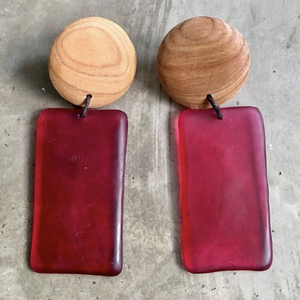 New Style Women's Retro Minimalist Multi-element Copper Resin Pendant <b>Earrings</b> Trendy Fashionable Party <b>Earrings</b> Woman s Use - Product Image 2