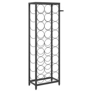 Estante para Vino de Hierro Forjado Negro para 27 Botellas, Solución de Almacenamiento de 34x18x100 cm - Product Image 5