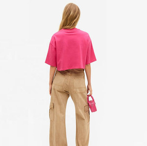 Camisetas Cortas de Moda 2026 para Mujer, Diseño Personalizado, Uso en Exteriores, Color Sólido, Cómodas - Product Image 3