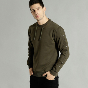 Sudadera Premium de Cuello Redondo para Hombre, Algodón y Felpa, Manga Larga, Estilo Casual Urbano, Venta al Por Mayor, Pedido a Granel, Directo de Fábrica - Product Image 2