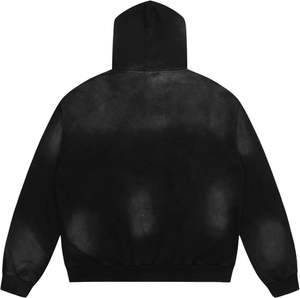 Sweat à capuche vintage pour homme Cactus Pack SAINT Hip Hop 100% coton effet délavé, col à capuche, impression portrait 3D en mousse, coupe oversize - Product Image 2