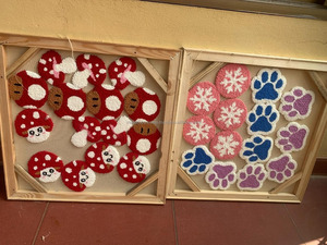 Dessous de verre en laine à l'aiguille brodée à la main avec sublimation de photo pour animaux de compagnie - Product Image 6