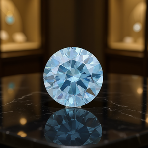 Diamant en vrac certifié IGI, 8,01 carats, rond, SI2, cultivé en laboratoire, couleur vive fantaisie, percé au laser, pour la fabrication de bijoux - Product Image 3
