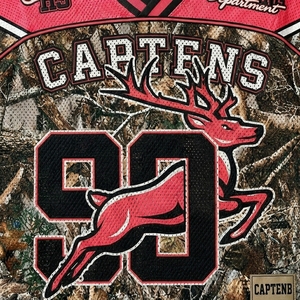 T-shirt en maille surdimensionné personnalisé, coupe courte et carrée, maillot de football par sublimation, haut streetwear rétro camouflage - Product Image 6