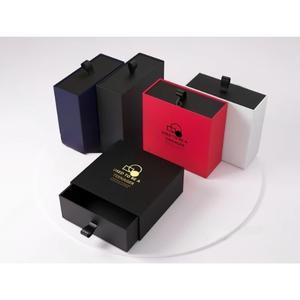 Caja de regalo de cajón rígido personalizada TH para joyería con tirador de cinta y tapa colorida, ideal para ocasiones especiales - Product Image 6