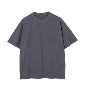 เสื้อยืดโอเวอร์ไซส์ทรงหลวม แขนสั้น ผ้าฝ้าย 100% ระบายอากาศได้ดี สำหรับฤดูร้อน น้ำหนัก 220 กรัม เหมาะสำหรับผู้ชาย สวมใส่สบายๆ - Product Image 1