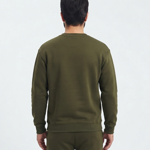 <b>High</b> Quality <b>Men's</b> Pullover Sweatshirts Customized Logo Embroidery 100% Cotton Fleece Eco-Friendly Custom Color Casual <b>Sweater</b> - Product Image 3